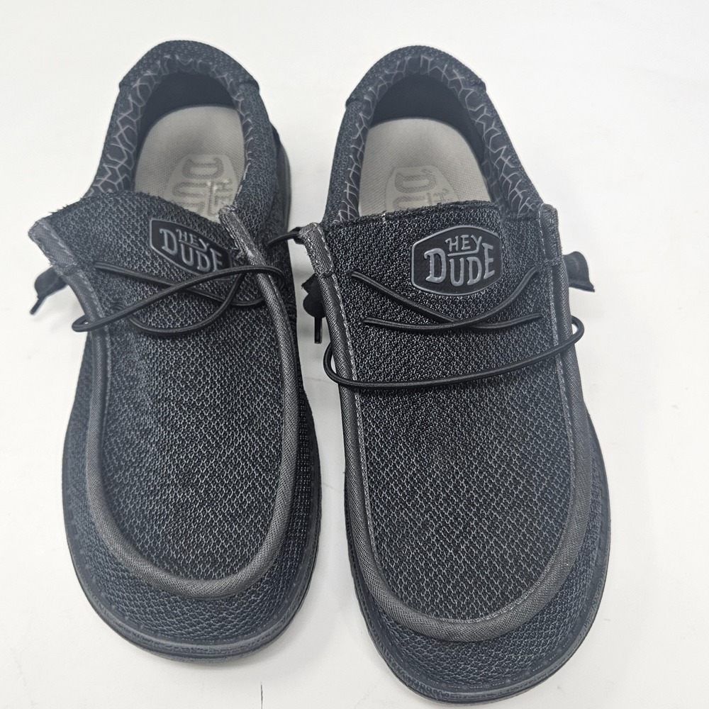 Hey Dude Men's Wally Sox Loafer Shoes Micro Black  Size 8 - Picture 2 of 7